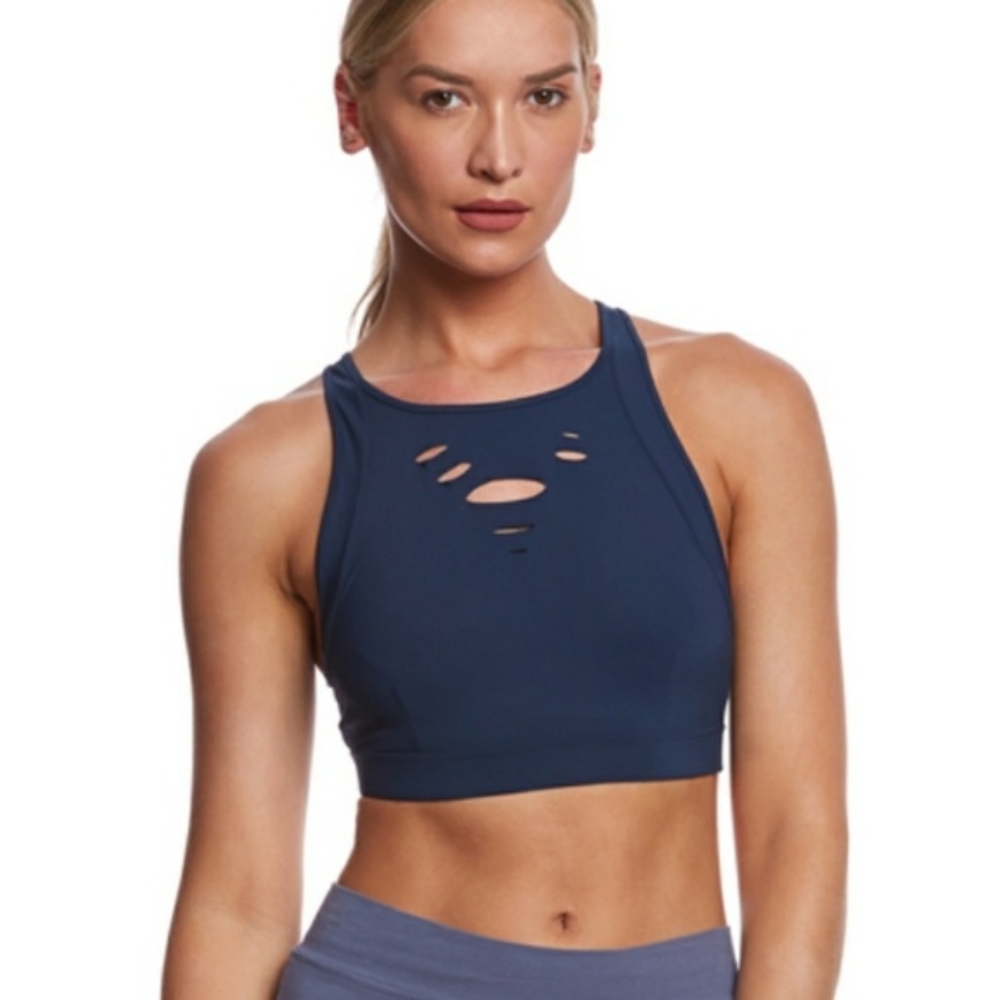 ALO Yoga Ripped Warrior sport bra longline XS